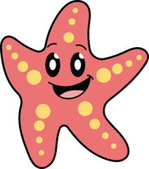 Starfish Cartoon Illustration