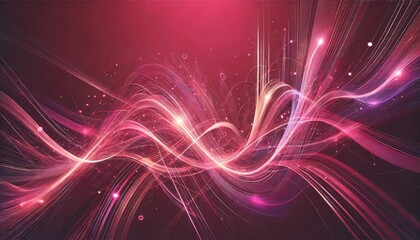 Fototapeta premium dynamic pink light trails with a glowing effect. 