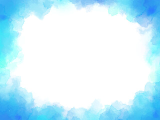 水彩テクスチャの背景素材　ブルー　青　夏イメージ
