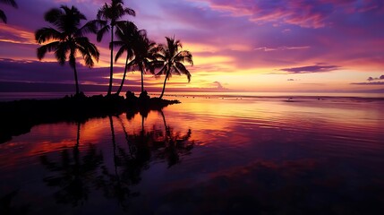 Sunset Reflections in Paradise