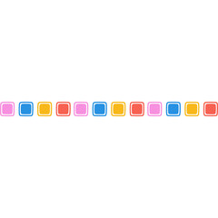 Colorful Cute Doodle Border