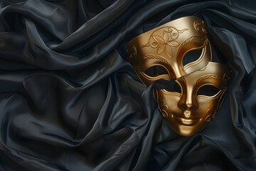 Masks of different types and colors at the Venice carnival