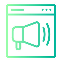 content marketing gradient icon