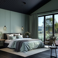 Bedroom in minimalist style