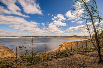 Sugarloaf Dam Low Water Exposes Terraces.