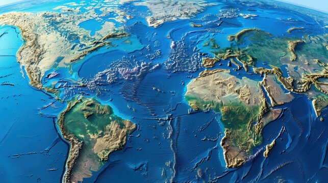 Plate Tectonics: Geological theory explaining Earth's lithospheric plate movement, shaping continents, mountains, ocean basins, and seismic activity.
