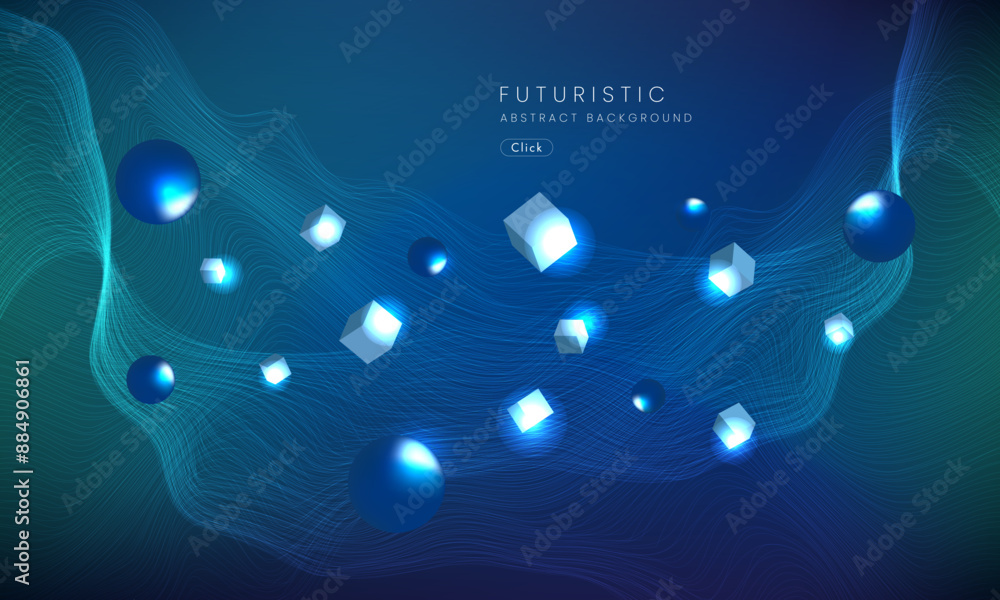 Aufkleber futuristic technology abstract background. abstract futuristic curve digital line design.modern futu