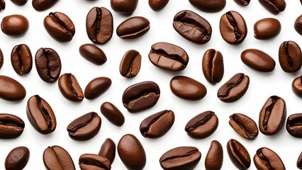 Fototapeta premium coffee beans isolated on white