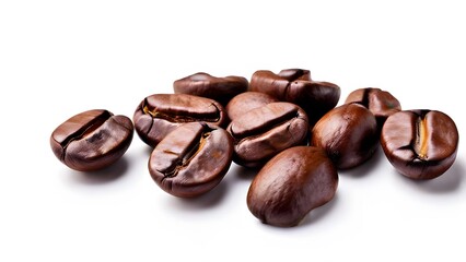 Obraz premium coffee beans isolated on white