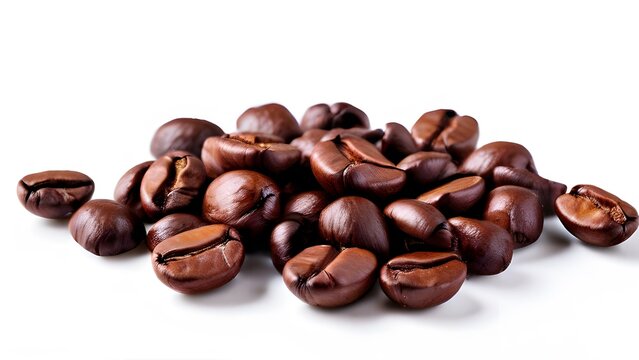 coffee beans isolated on white