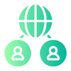 connection gradient icon