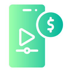 monetization gradient icon