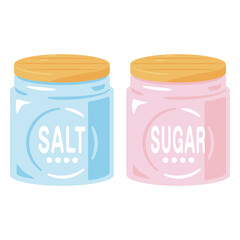 瓶に入った塩と砂糖