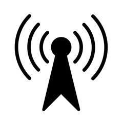 broadcasting icon vector with simple design. wireless network icon