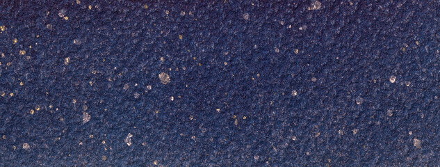 Abstract art background navy blue colors. Watercolor painting on canvas with beige stains.