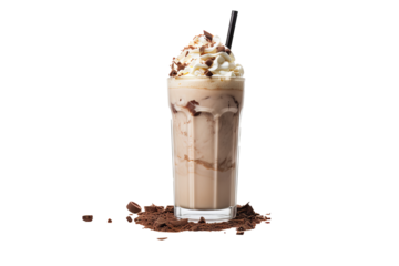 Delicious milkshake PNG with transparent background, perfect for beverage designs, menu illustrations, and food advertising