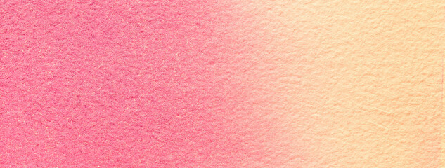 Abstract art background pink and coral colors. Watercolor painting with lilac and peach gradient.