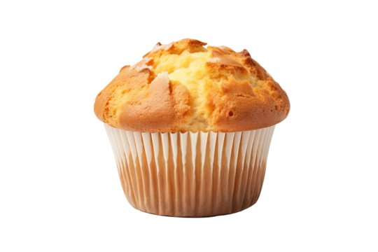 Delicious chocolate chip muffin PNG with transparent background for bakery and dessert design projects - Powered by Adobe