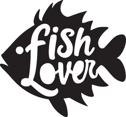 fish lover vector illustration, 