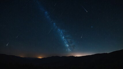 The Leonids meteor shower - Night Sky Meteor Shower.