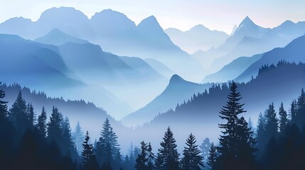 Blue Mountain Landscape
