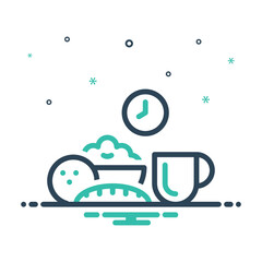 Obraz premium Mix icon for breakfast
