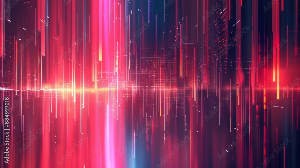 Poster abstract futuristic background featuring data transfer: high-tech concept with dynamic digital lines