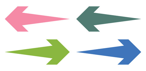 colored thick arrows in lgbt style