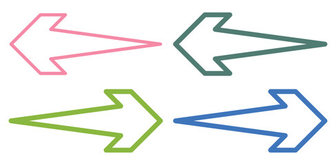 colored thick arrows in lgbt style