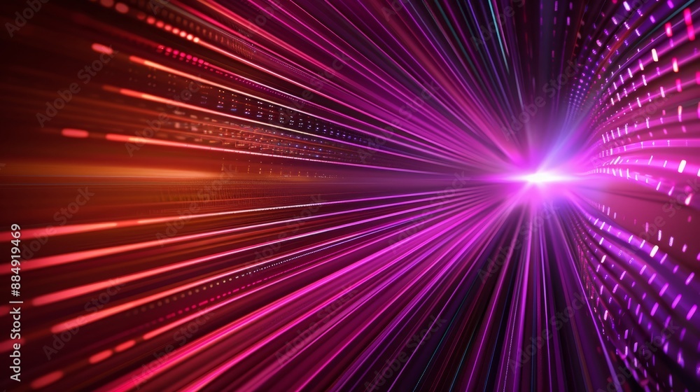 Poster abstract futuristic background featuring data transfer: high-tech concept with dynamic digital lines
