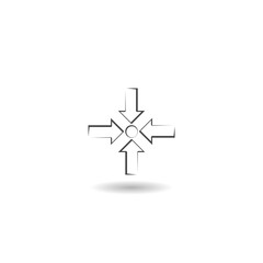 Alignment simple Icon with shadow