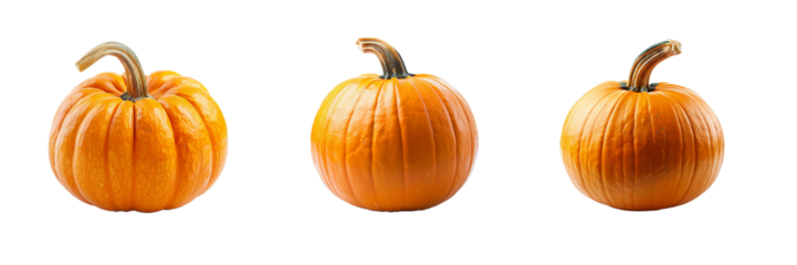 Collection of pumpkin isolated on transparent background. Generated ai