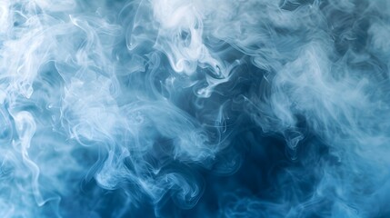smoke and fog on white, blue frosty christmas vibe