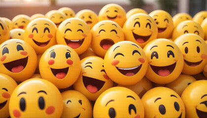 3D emoji colorful smile laughing happy modern and social media symbol 4