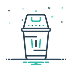 Mix icon for dustbin