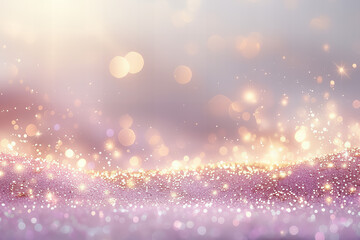 Elegant Mauve and Purple Sparkles Glittering Bokeh Background with Shimmering Lights for Festive and Glamorous Designs