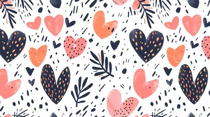 Creative combination of colorful abstract patterns and cartoon elements