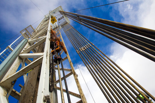 Drill rig in the Wyoming winter