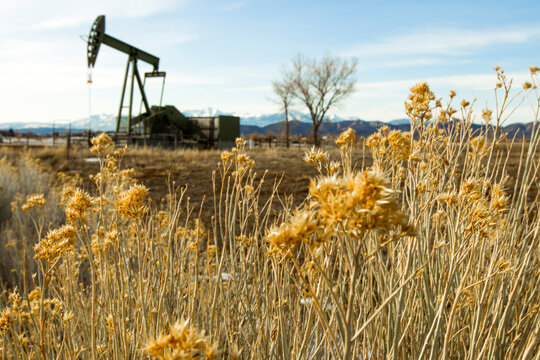 Pumpjack in the Colorado Rockies