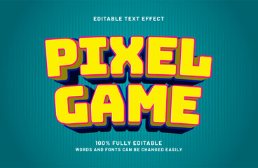 pixel game editable text effect in game and kids text style
