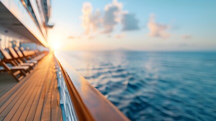 Relaxing on the High Seas: Close-up of Passengers Lounging on a Luxurious Cruise Ship Deck