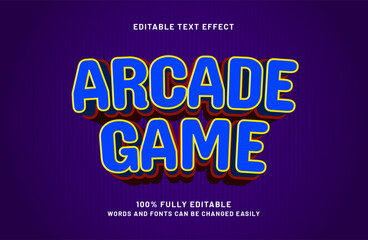 arcade game editable text effect in game and kids text style