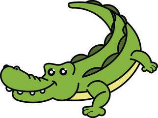 Crocodile Animal Cartoon Illustration