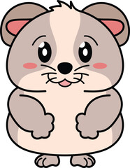 Cute Hamster Animal Illustration