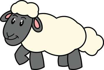 Cartoon Illustration Sheep Animal