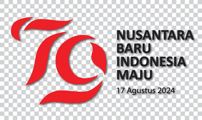 79 years of Indonesia national day transparent vector png