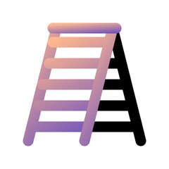Editable folding ladder, step, stepladder vector icon. Construction, tools, industry. Part of a big icon set family. Perfect for web and app interfaces, presentations, infographics, etc