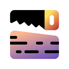 Editable wood saw, wooden plank, lumber, timber vector icon. Construction, tools, industry. Part of a big icon set family. Perfect for web and app interfaces, presentations, infographics, etc