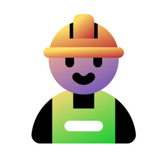 Editable construction worker, engineer vector icon. Construction, tools, industry. Part of a big icon set family. Perfect for web and app interfaces, presentations, infographics, etc