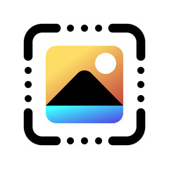 Editable image recognition, scan vector icon. AI technology, artificial intelligence, computer. Part of a big icon set family. Perfect for web and app interfaces, presentations, infographics, etc